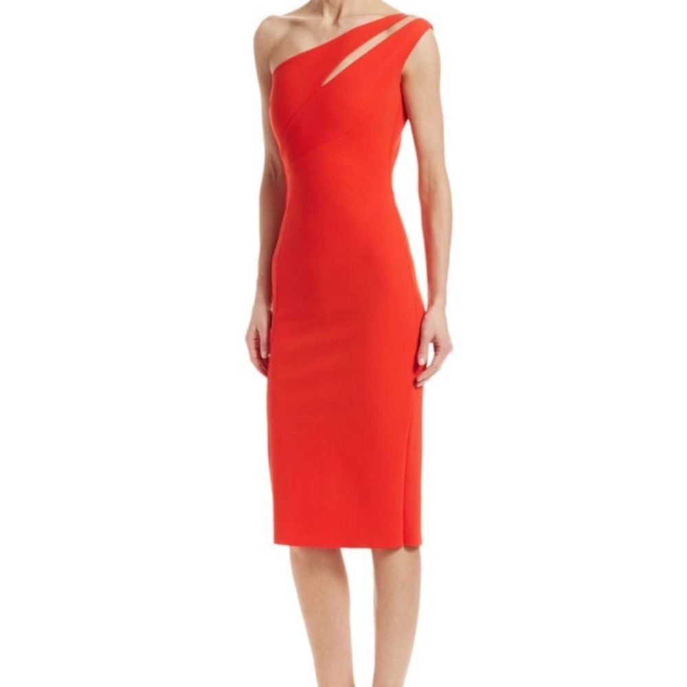 Chiara Boni One-Shoulder Red Midi Dress